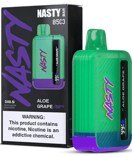 Nasty Bar Aloe Grape 8500pfs 20mg