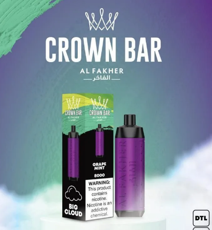 Crown Bar Grape Mint 8000pfs 5mg