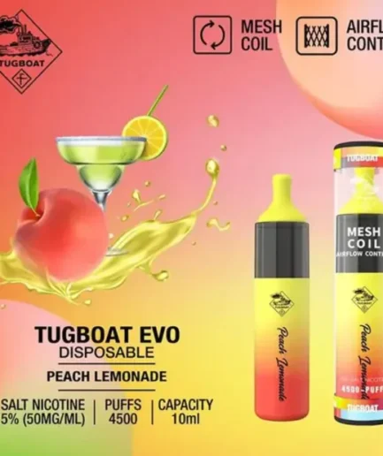 Tugboat EVO Peach Lemonade 4500pfs